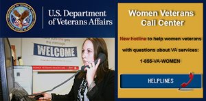 Image of Women Veterans Call Center Banner