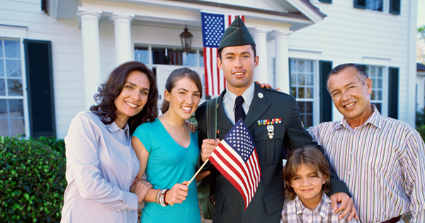 Image of military family